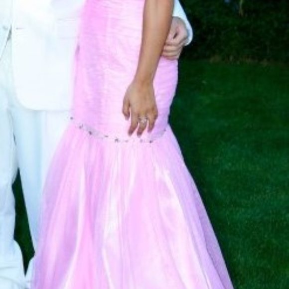 Jovani, Size 4 Dark Pink & Light pink formal dress - Picture 4 of 11